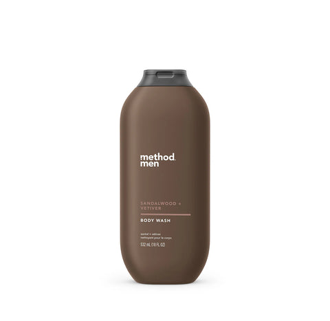 men body wash - sandalwood + vetiver, 18 fl oz