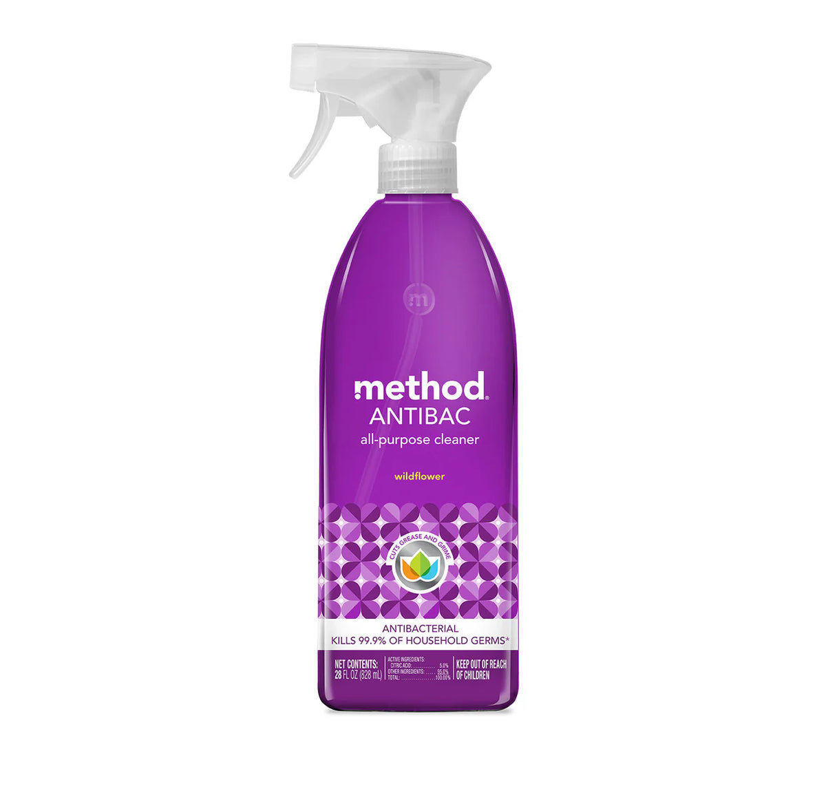 antibacterial all-purpose cleaner - wildflower, 28 fl oz