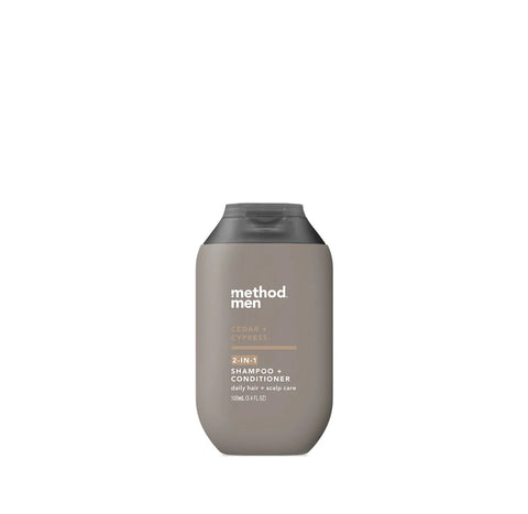 men 2-in-1 shampoo + conditioner - cedar + cypress, 3.4 fl oz