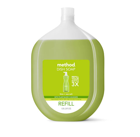 dish soap refill - lime + sea salt, 54 fl oz