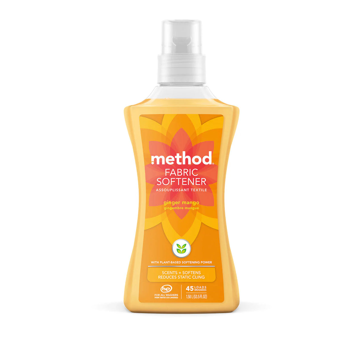 fabric softener 45 loads - ginger mango, 53.5 fl oz