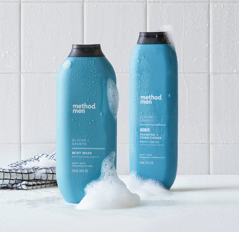 body wash - glacier + granite, 18 fl oz