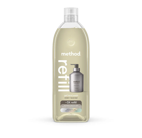 gel hand wash refill - violet + lavender, 34 fl oz 1