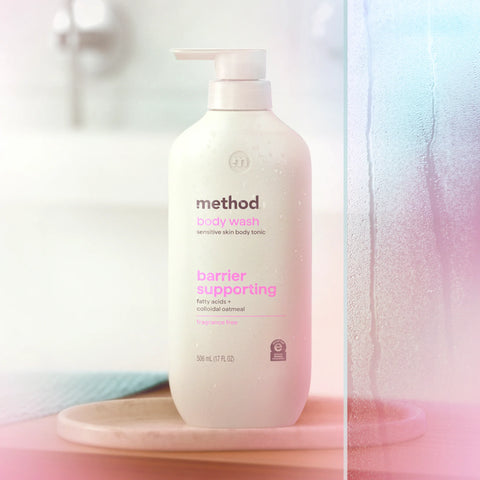 soft radiance barrier supporting + micro buffing body wash tonic bundle, 34 fl oz