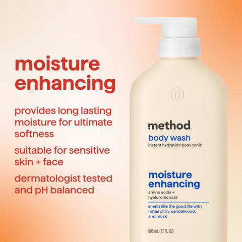 body wash tonic - moisture enhancing, amino acids + hyaluronic acid, 17 fl oz