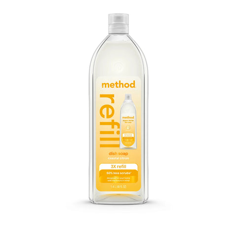 super shine liquid dish soap refill - coastal citron, 48 fl oz