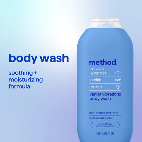 body wash - vanilla vibrations, 18 fl oz